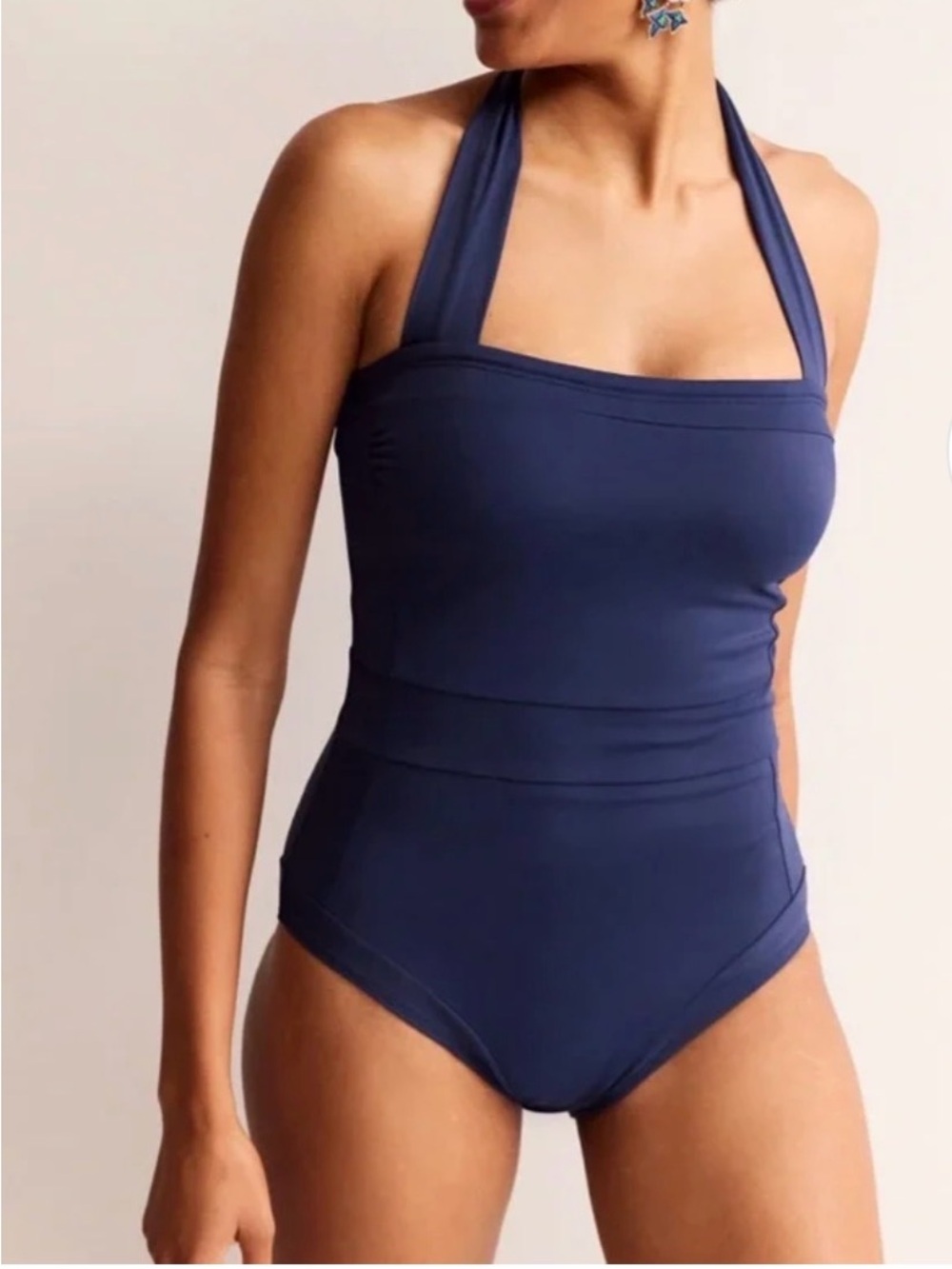 Boden Santorini Navy One-Piece Swimsuit in 14R - Tie neck
